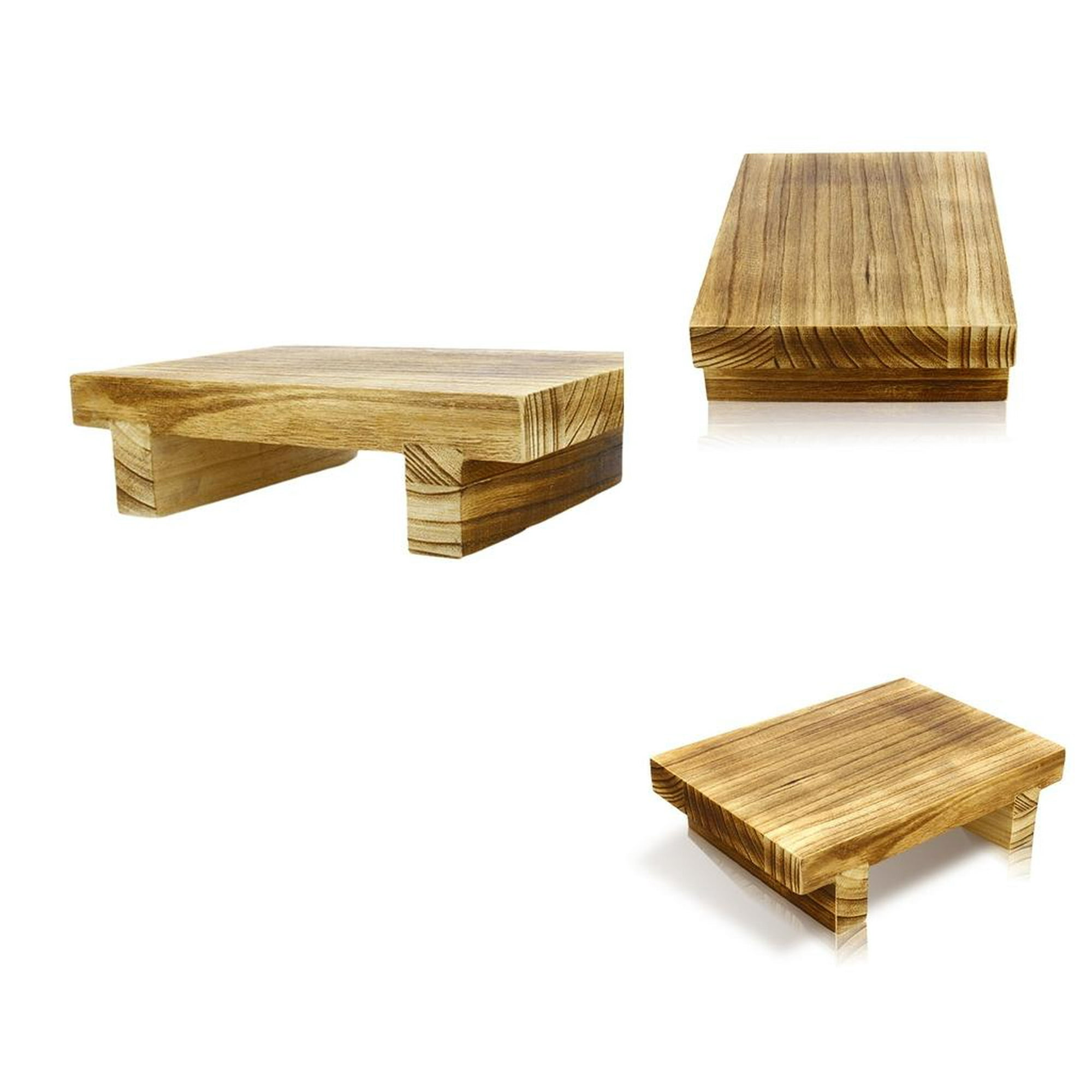 Taburete de madera maciza, taburetes pequeños de madera, reposapiés de  madera pequeña, banco de madera, perfecto para casa, decoración del hogar