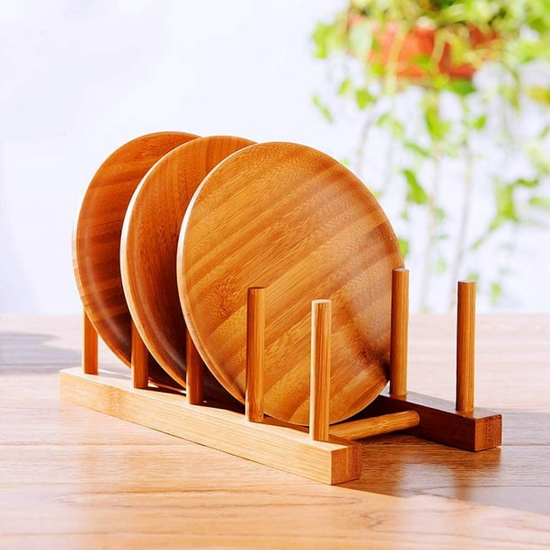 Organizador de tapa de olla de bambú, organizador  