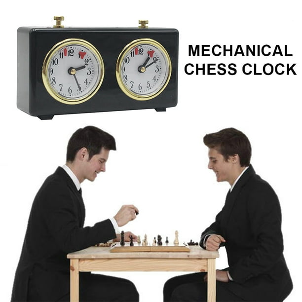 Reloj de ajedrez mecánico, reloj de ajedrez internacional de damas y  ajedrez chino, temporizador de juegos de mesa, accesorios de competencia