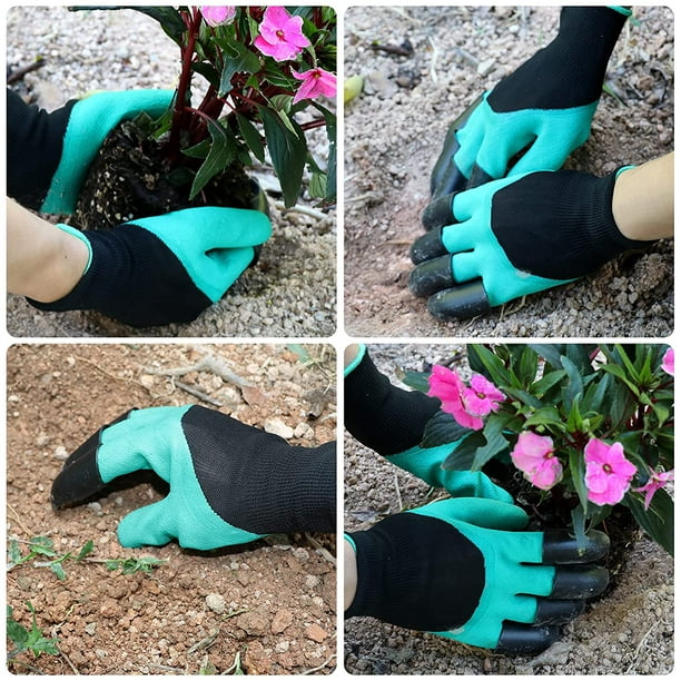 Guantes de jardín, guantes de jardinería con garras, 1 par de