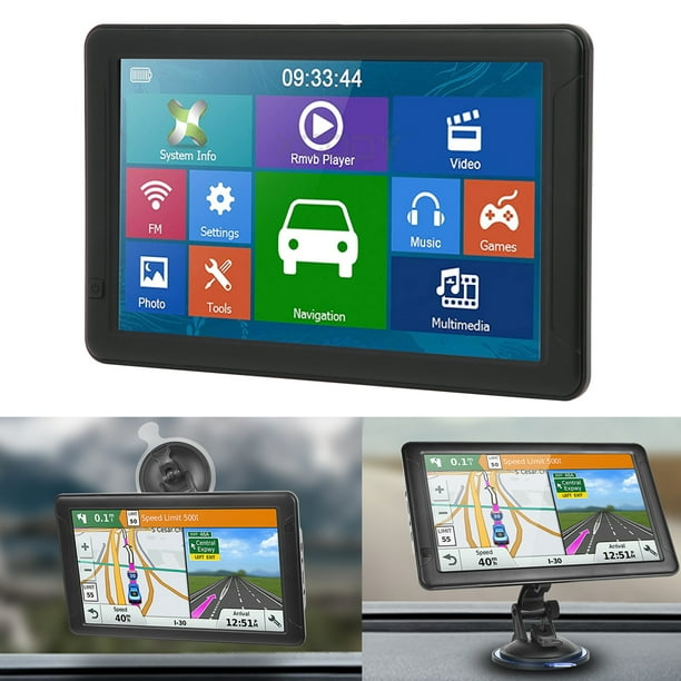 Navegación GPS para coche de 9 pulgadas, gran punto de interés, guía de  voz, pantalla táctil 800 × 400, portátil para camión