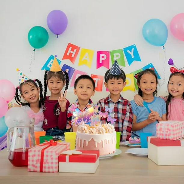 Decoración para pasteles de mariposa rosa, 11 piezas de decoración para  cupcakes de mariposa de feliz cumpleaños, decoración de pasteles de  cumpleaños