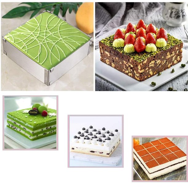 Molde desmontable rectangular de acero galvanizado - 34 x 24 cm - ideal  para hornear pasteles y hacer tortas - – Garden Seeds Market