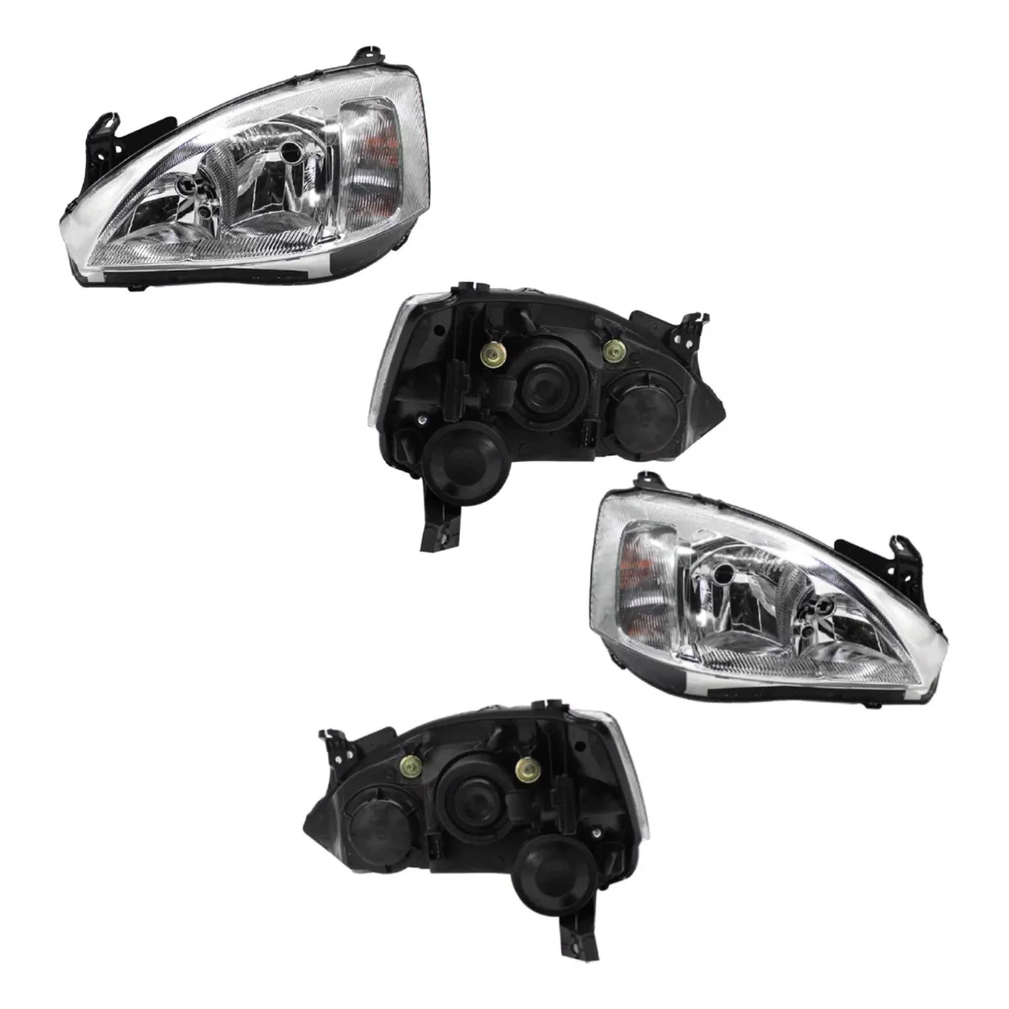 Diforza par de faros fondo cromado chevrolet corsa 2003 2004 2005 2006 2007 2008