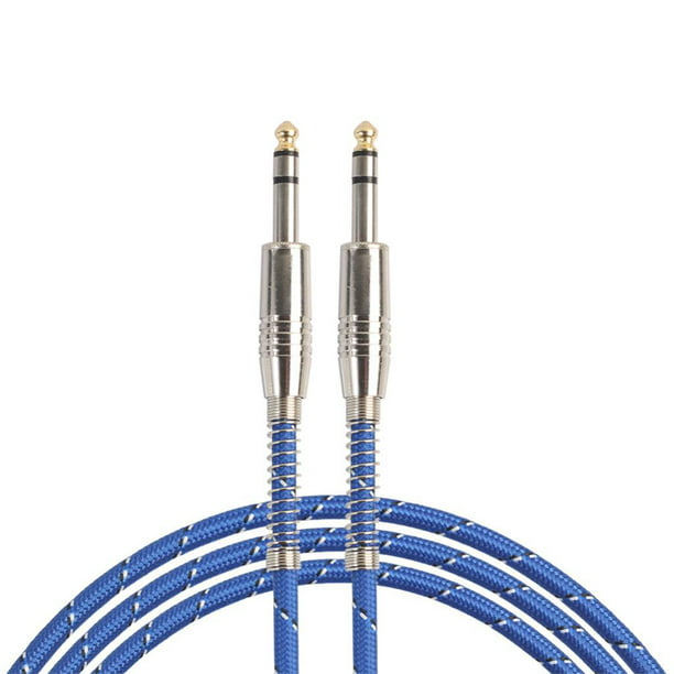Cable de guitarra nuevo Cable de instrumento eléctrico bajo AMP Cable para guitarra  eléctrica, bajo, Audio profesion (1/4 pulgadas de ángulo a 3 metros  Baoblaze cable de bajo eléctrico