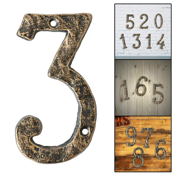 Números de casa, letrero de dirección, letrero vertical exterior, placa de  dirección personalizada, 3 colores, hasta 6 dígitos, números de casa