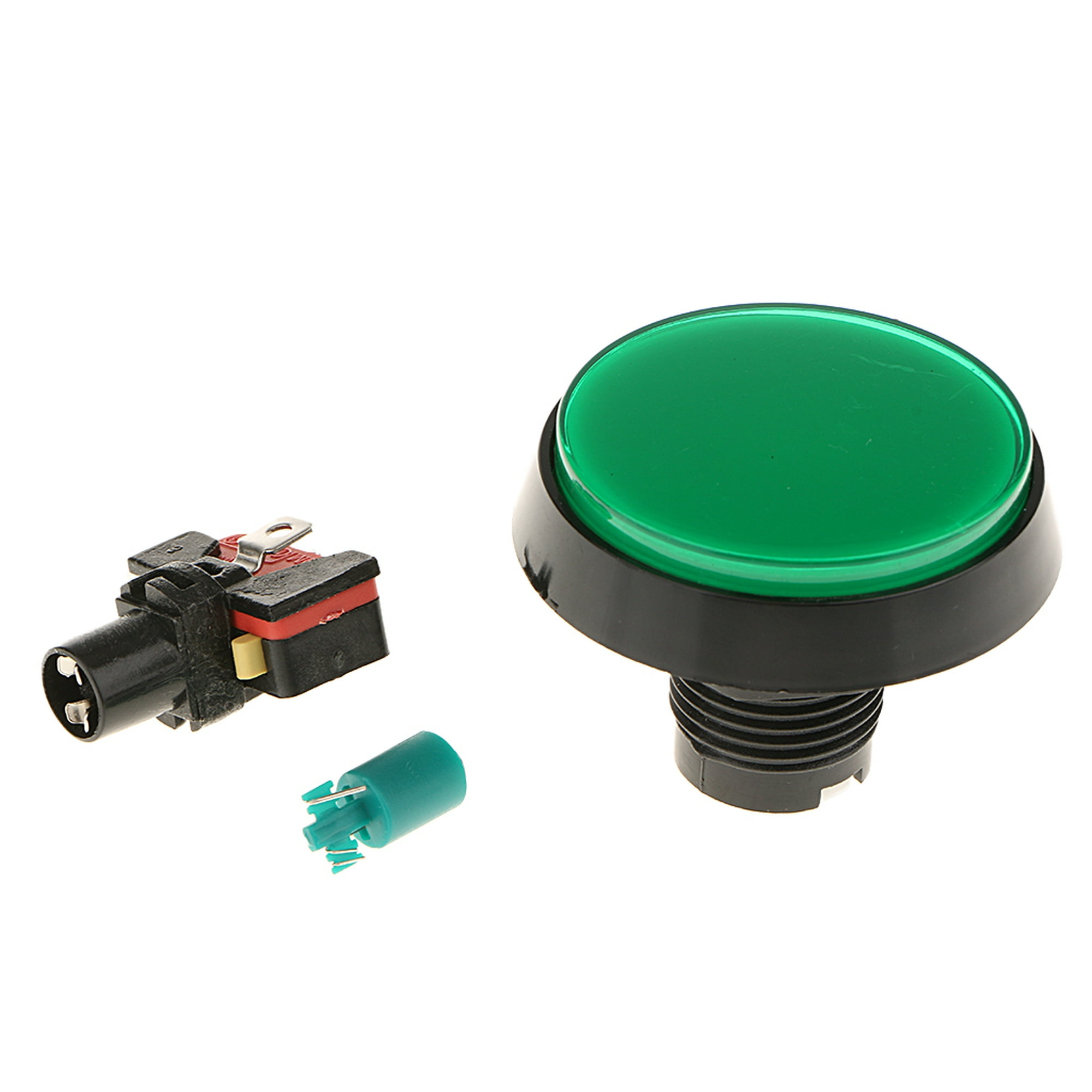Botones pulsadores rectangulares para juegos, luz LED de 5 colores con  microinterruptores [para juego de arcade] -1.929x1.299 in/12V/5 piezas