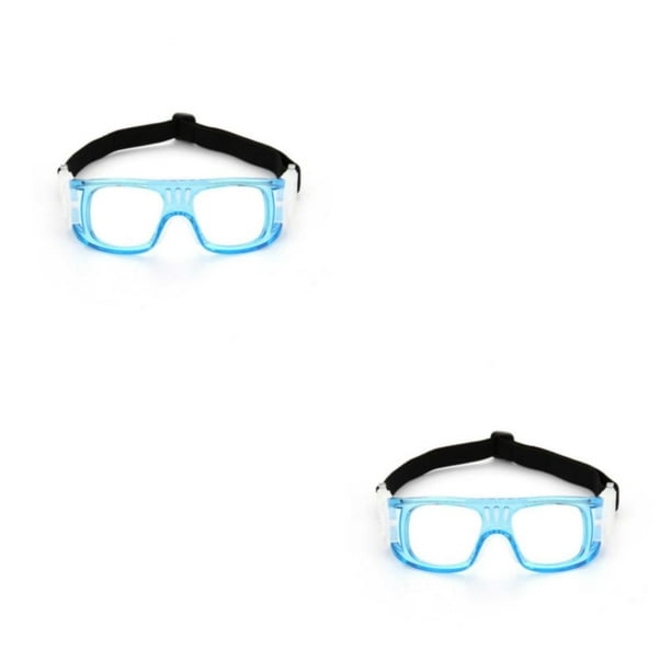 Jumpingount Gafas protectoras reutilizables antivaho portátiles para hombre,  gafas de baloncesto, fútbol, , montura de PC, gafas, equipo Azul 2Conjunto
