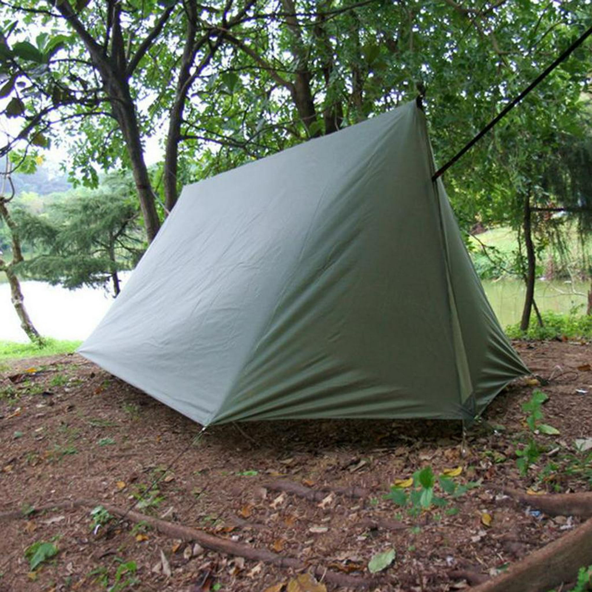 Lona impermeable de 360x280CM, toldo portátil para acampar al aire