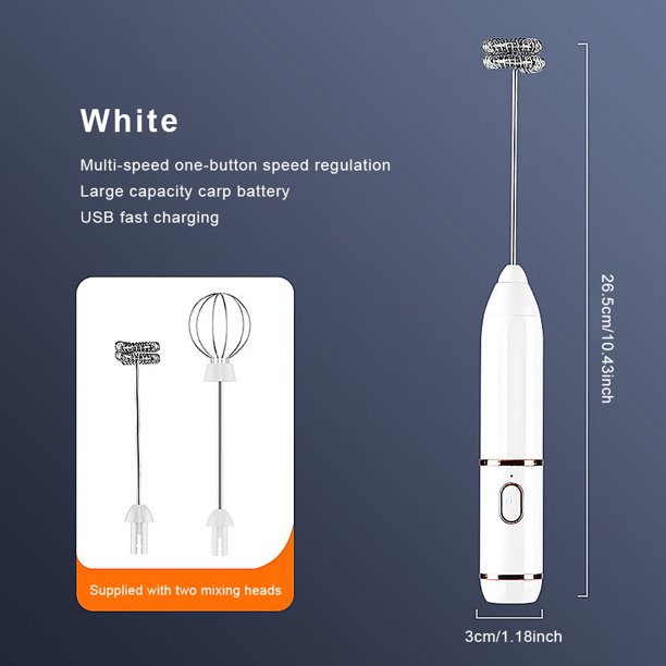 Matsuzay Espumador de leche eléctrico, agitador ajustable de