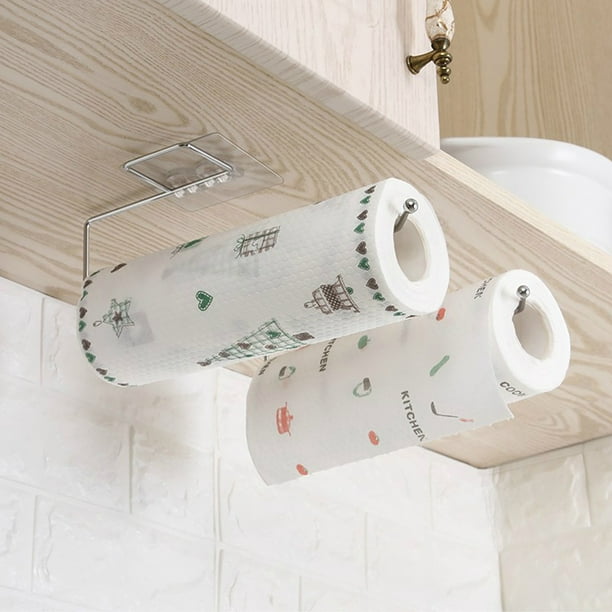 Bearachild Paquete de 2 portarrollos de papel higiénico, organizador de  toallas autoadhesivo montado en la pared, accesorios para estantes de baño  para el Almacenamiento y organización del hogar Bearachild HA059751-00