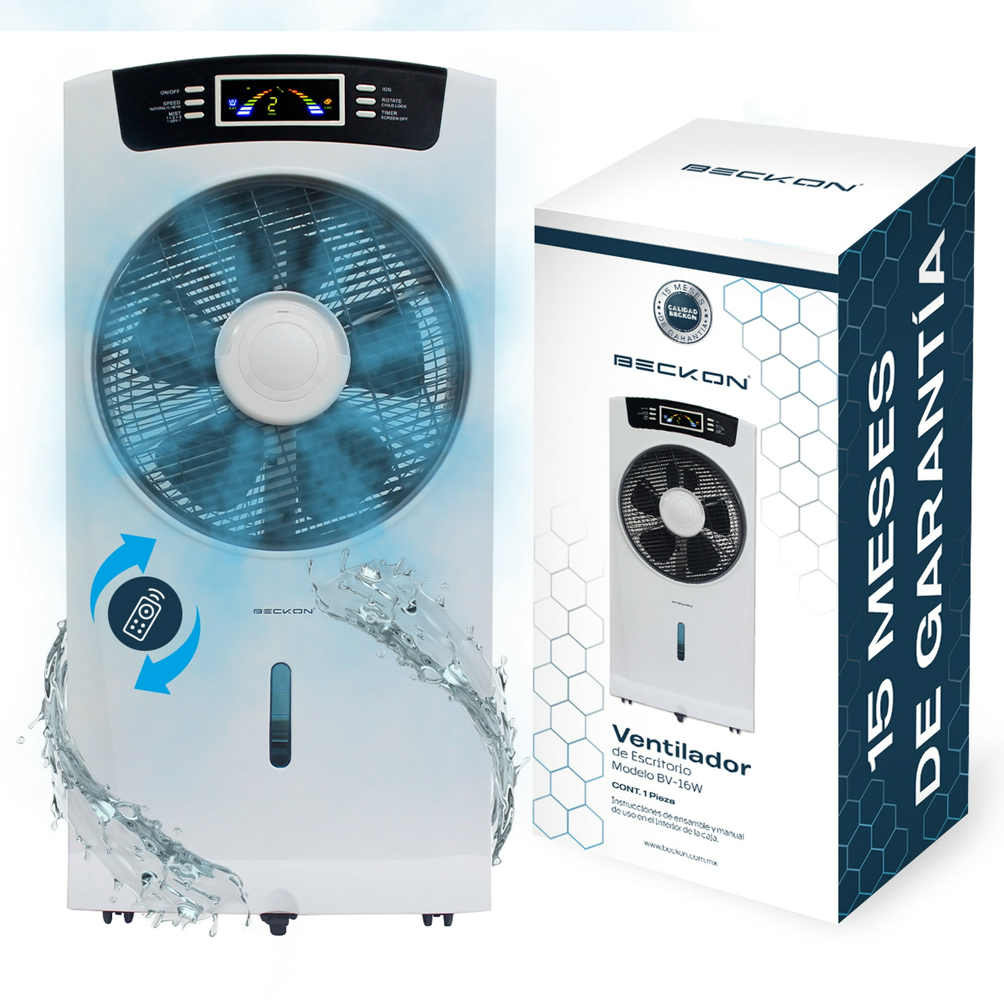 Ventilador hogar humidificador misting fan rociador nebulizador brisa agua 80cm ionizador purificador de aire silencioso con control remoto beckon