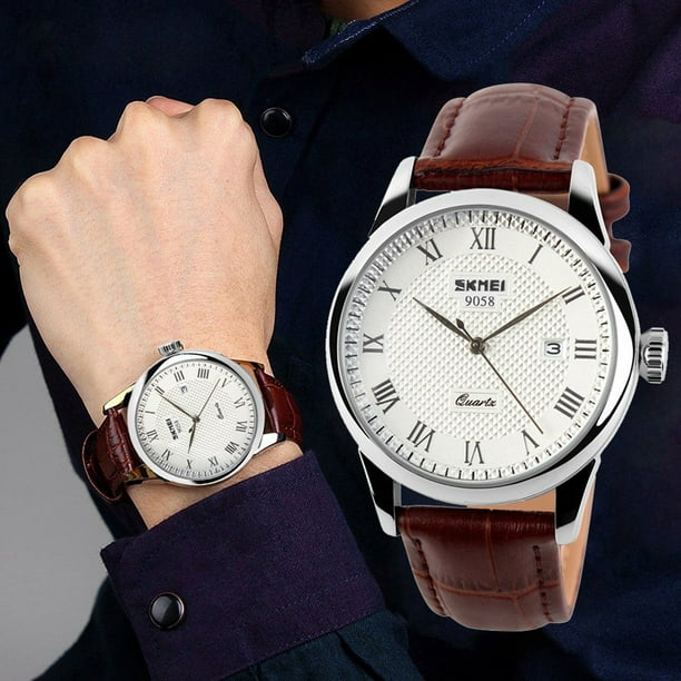 WWOOR Últimas Cuarzo Reloj Hombres Analógica de Números Romanos Relojes de  Pulsera De Acero Inoxidable Watch Men … …