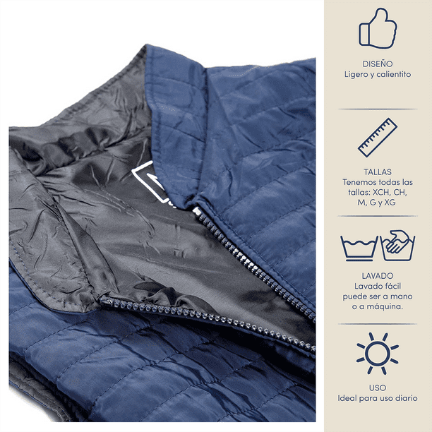 Chaleco para hombre ligero calientito, resistente al agua, para invierno,  Azul MACAR Chaleco caballero azul CH