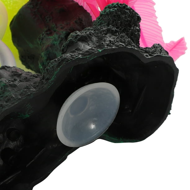 Suave Silicona Acuario Hongo Coral, Fluorescencia Decoración, Rosa
