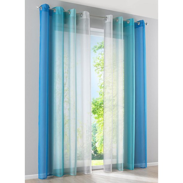  Driftwood - Cortina de ventana de baño, 2 paneles de cortinas  de ventana de sótano azul y beige, 85 pulgadas de ancho x 85 pulgadas de  alto : Hogar y Cocina