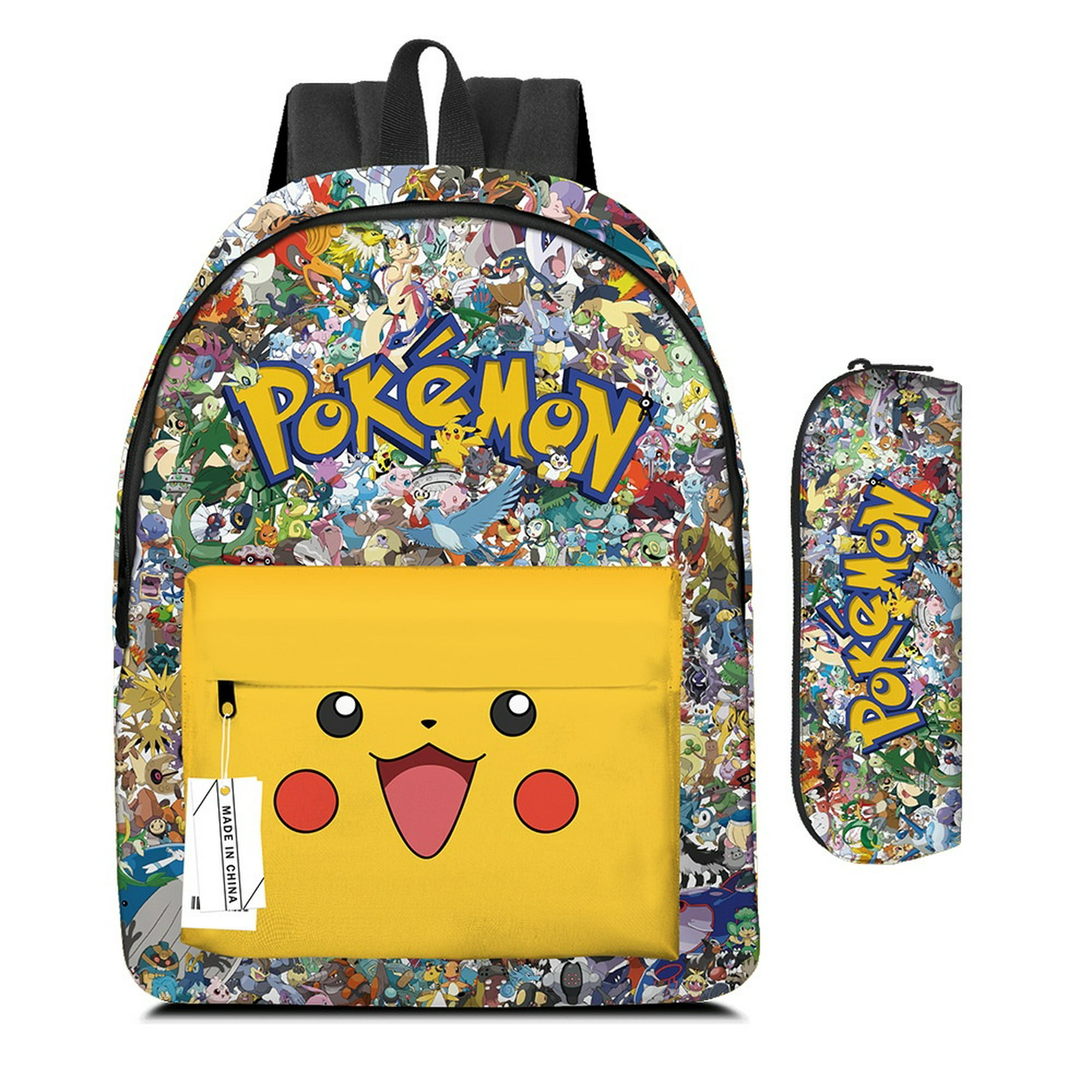 Pokémon Pikachu 3PCS Mochila Escolar Estuche para Lápices #003 GENERICO