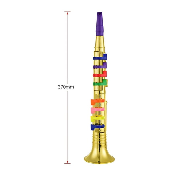 Juguete de saxofón de plástico para niños, mini saxofón para niños,  instrumento musical, juguete de regalo con sus 8 teclas/notas adecuado para
