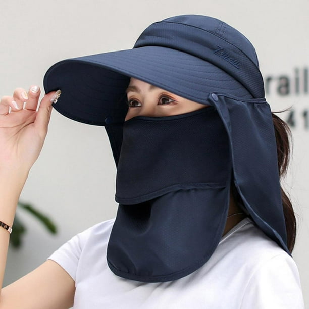 Sombrero para el sol Sombrero de ala ancha para mujer Anti UV Summer Face  Mask Sun Cap para viajes al aire libre Ciclismo JShteea El nuevo