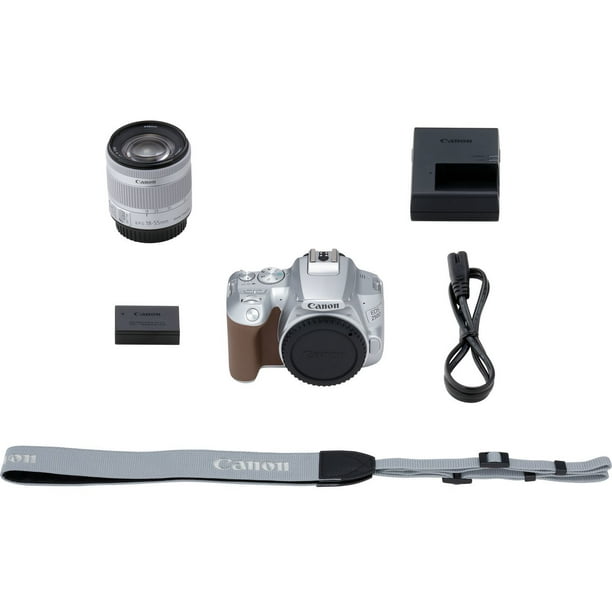 Cámara Canon EOS 250D / Rebel SL3 DSLR (solo cuerpo) + (blanco) tarjeta de  memoria de 64 GB + batería LPE17 + cargador externo + lector de tarjetas +  software Corel Photo +
