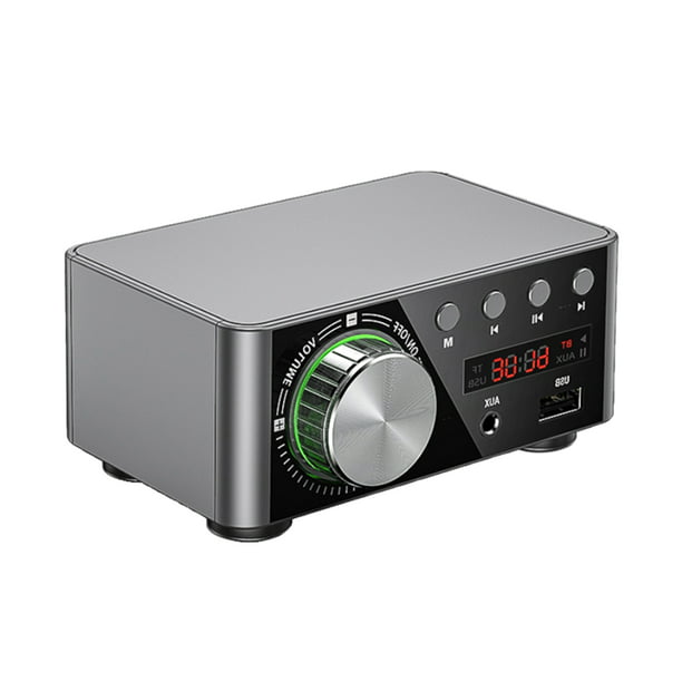 Amplificadores de Sonido Irfora HIFI BT5.0 Amplificador digital Mini amplificador de audio estéreo 100W Receptor de audio de potencia de sonido de doble canal Estéreo AMP USB AUX para cine en casa Rep Irfora Amplificadores de Sonido