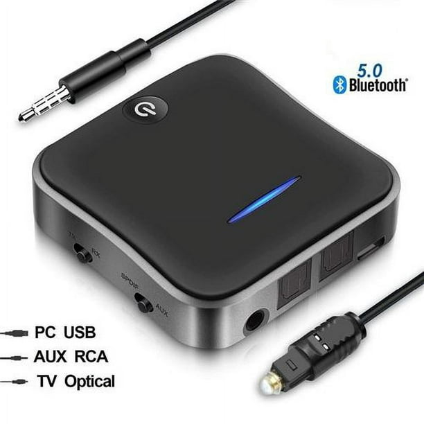 Adaptador de audio inalámbrico Bluetooth 5.0 Transmisor inalámbrico 2 en 1  Receptor de TV óptico digital Receptor de audio Bluetooth SPDIF con CSR8675  APTX-HD