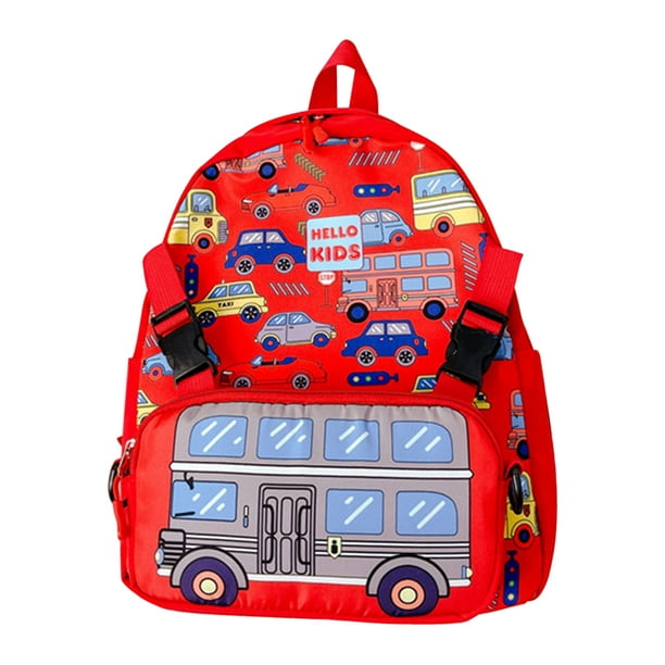 Mejorar rociar Península Mochila para niños con diseño de coche de dibujos animados, bonita mochila  escolar con bandolera desmontable (rojo) Ehuebsd Para Estrenar | Bodega  Aurrera en línea