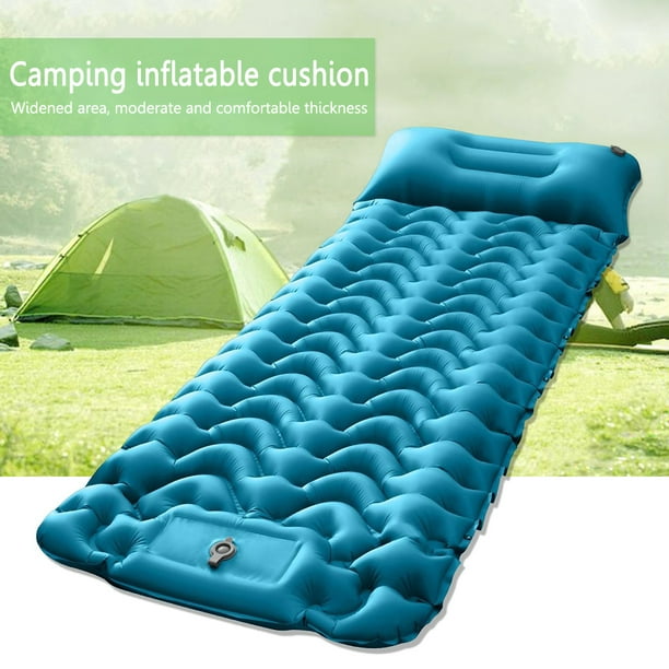 Dependiente vocal preámbulo Colchoneta inflable para dormir colchones de aire plegables para acampar  con rebote automático (azul Likrtyny Para Estrenar | Walmart en línea