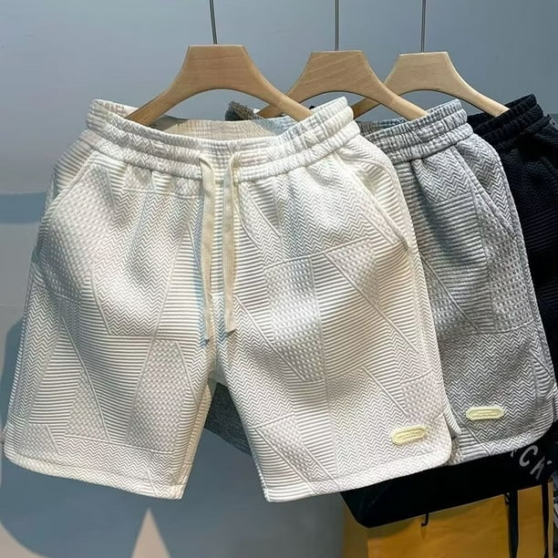 Men's Shorts Summer 2024 Pantalones anchos Mujer Bolsillos sólido