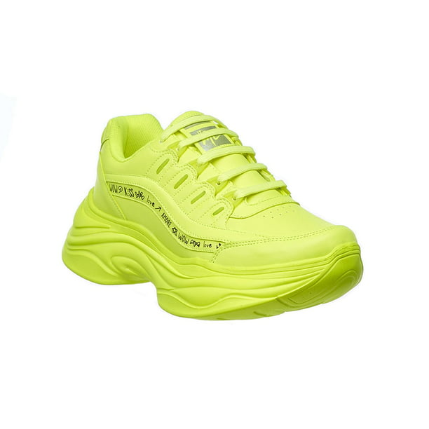 Tenis Sneaker Moda Casual Tipo Piel Neón Suave 024D3Y amarillo 23 Love Clasben 024D3Y | Walmart en línea