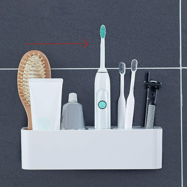 Soporte para cepillo de dientes eléctrico, montaje en pared, compatible con  Oral-B, soporta 2 cargadores, se monta solo en una sola toma GFCI/Decora