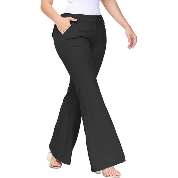 Pantalones formales para mujer, botas de trabajo a medida, elásticos,  informales, de negocios, pequeños, regulares, con bolsillo - AliExpress