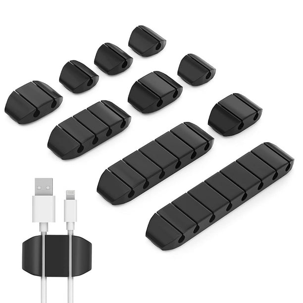 Paquete De 8 Clips Adhesivos Para Cables, Organizador De Cables Para