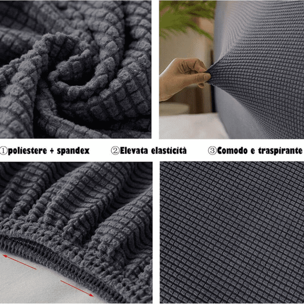 Funda para cabecero, Funda protectora para cabecero Funda para cabecero  lavable a prueba de polvo Paquete completo 360° Gris 150cm Adecuado para  cabecero 140-170cm TUNC Sencillez