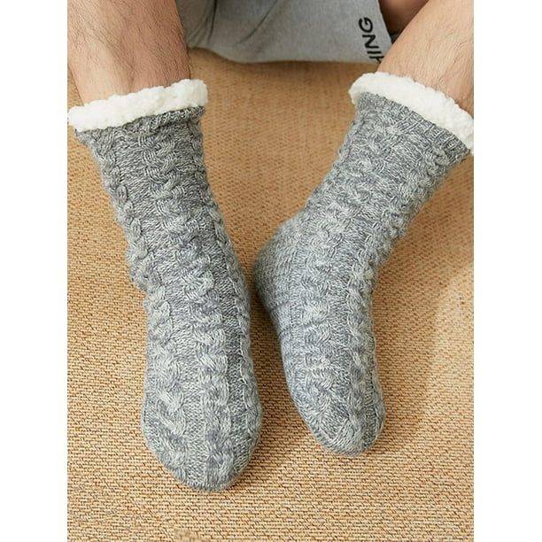 Calcetines de invierno para hombre, calcetines de felpa gruesos cálidos,  suaves, antideslizante Irfora Calcetines de los hombres