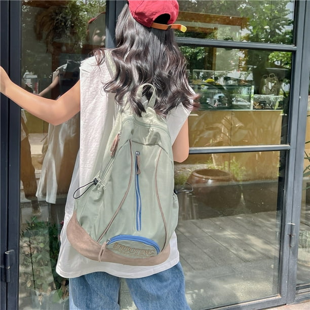Mochila impermeable de gran capacidad para mujer, bolso de hombro doble  para estudiantes, mochila para exteriores, Moda de Mujer