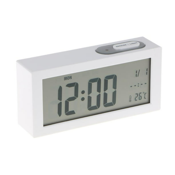 1pc Nuevo Reloj Despertador Espejo Led Pantalla Multifuncional