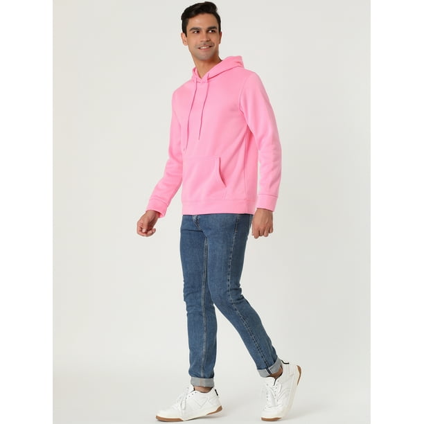  Sudadera básica con capucha para hombre, ajustada, ligera, de  manga larga, con bolsillo grande, Y2K, color rosa, Z230810-a-beige : Ropa,  Zapatos y Joyería