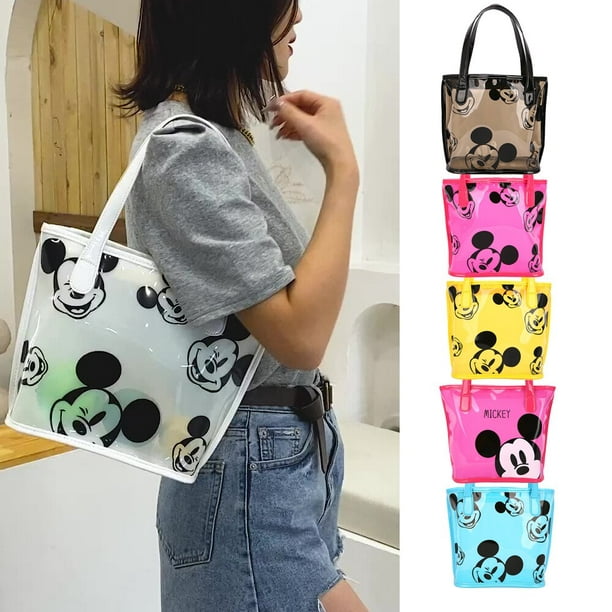 Bolso de belleza de Mickey Mouse de Disney, bolso de mano con estampado de dibujos a la moda para mujer, de fresca y encantadora Jinjia LED | Bodega