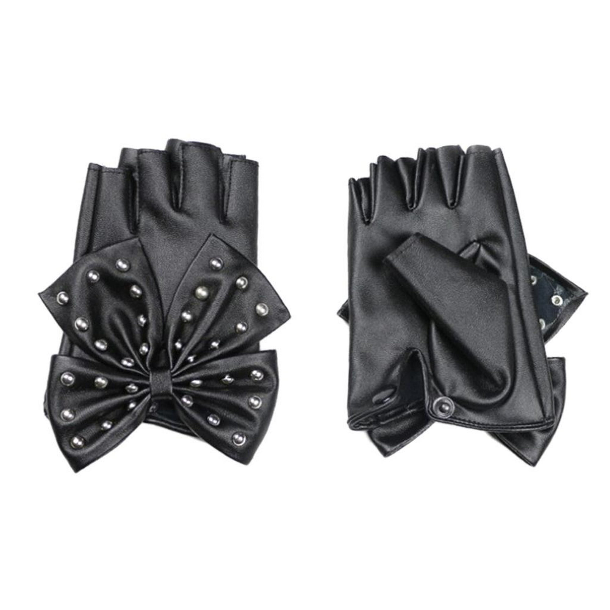 Elegantes guantes largos de red negros para mujer guantes sin dedos niñas  baile gótico punk rock disfraz guantes de lujo Banban ZefeiWu 8390615095150