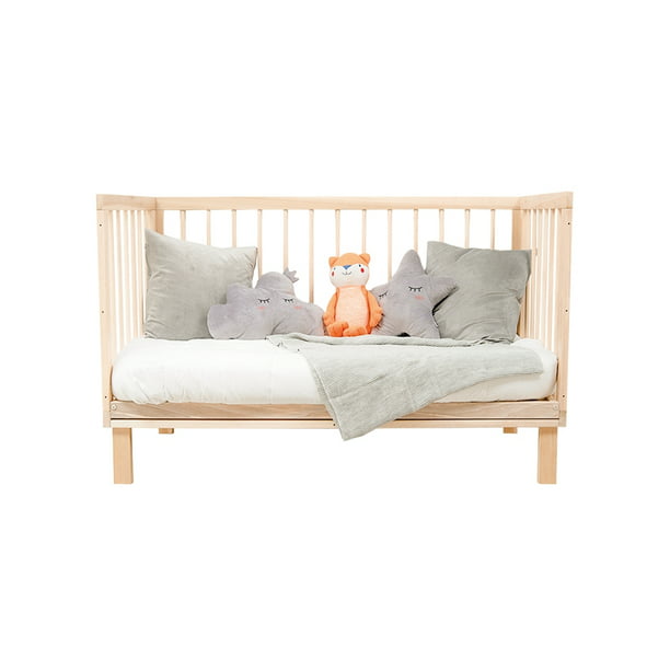 Costzon Cuna convertible para bebé, construcción de madera maciza, cama de  guardería infantil (chocolate oscuro) , 53.5 pulgadas de largo x 32