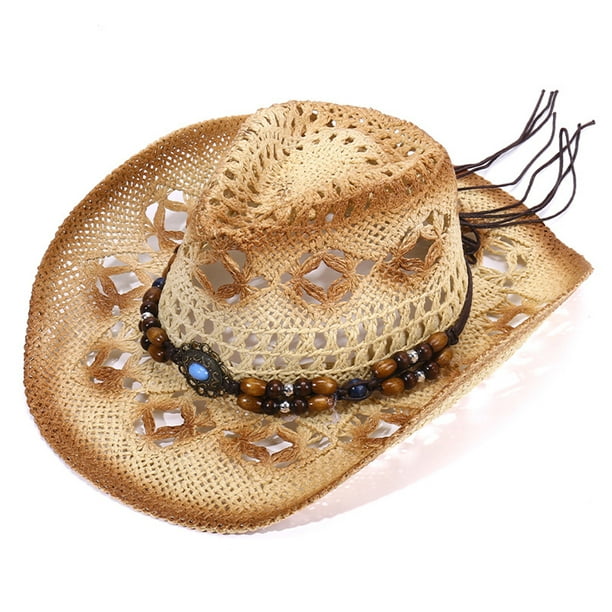 Sombrero de Vaquera de Vaquero de Paja para Hombres y Mujeres
