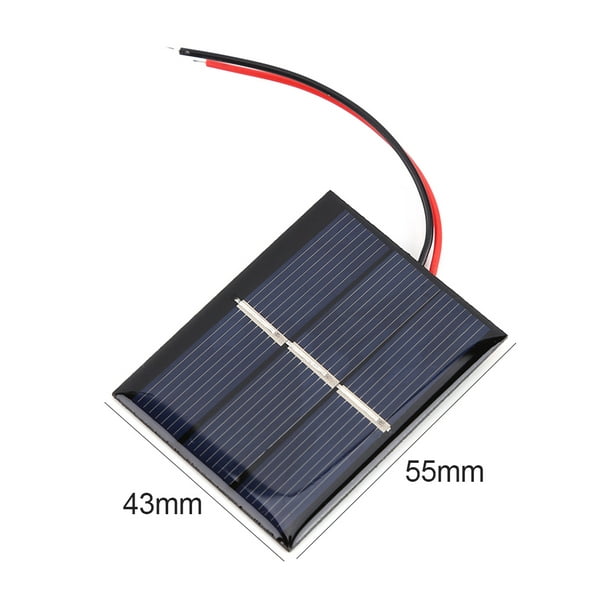 Kuymtek Mini panel solar 3W 12V Módulo de celda pequeña Tablero de  polisilicio Cargador solar DIY