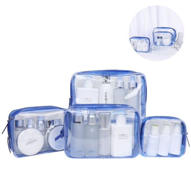 Neceser Transparente 4 Piezas （Diferentes Tamaños） Neceser de PVC para Avión  Neceser de Maquillaje I Zhivalor Trajes de Baño