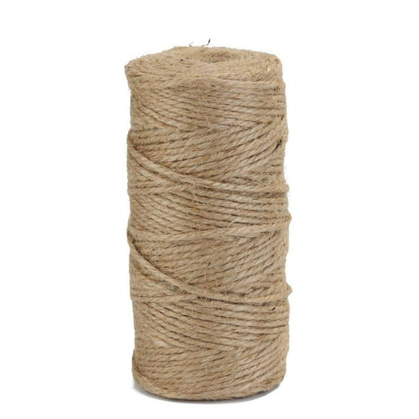 Cuerda de cáñamo, cuerda de yute de 0.236 pulgadas de grosor, cuerda gruesa  natural de yute para manualidades, decoración de bricolaje, envoltura de