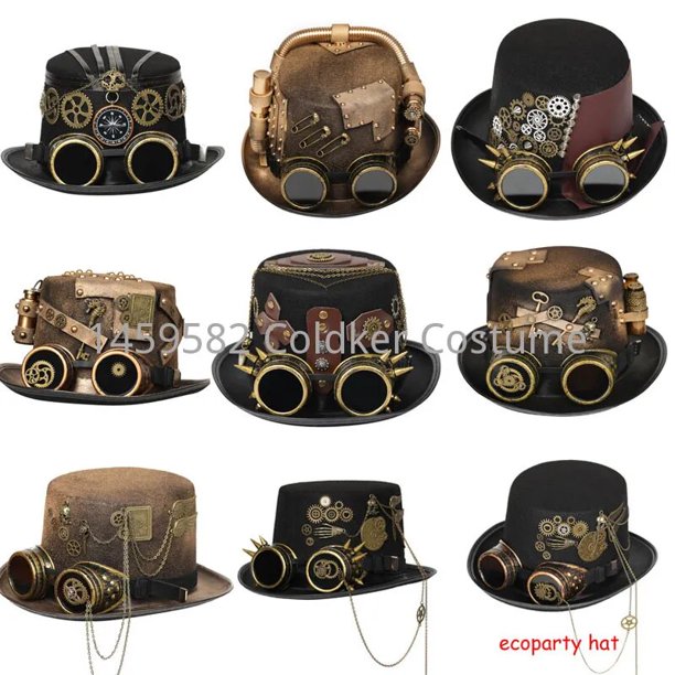 Retro Steampunk Hat Bowler Costume Accesorios Mujeres Hombres