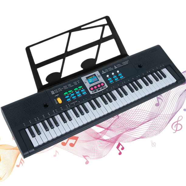 Inactivo ajo bofetada Teclado Musical Electrónico Digital - Teclado De Aprendizaje Para Niños 61 Teclas  Piano Eléctrico Po Muyoka Hogar | Walmart en línea