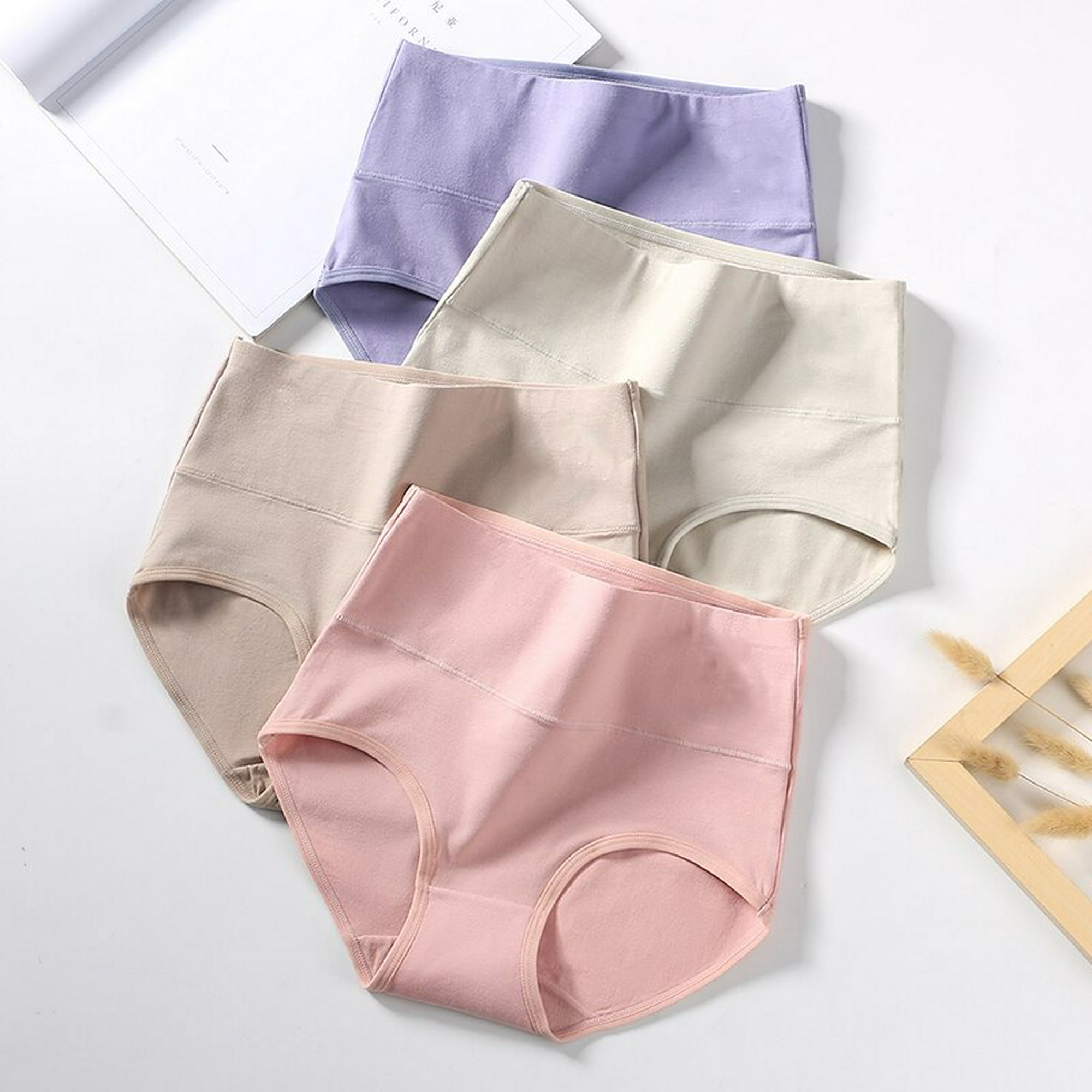 Bragas de talla grande de M-5XL para mujer, ropa interior adelgazante de  cintura alta de algodón, si Tan Jianjun unisex
