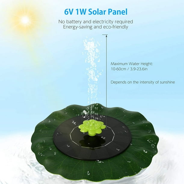 FUENTE SOLAR FLOTANTE LOTUS con panel solar de alto rendimiento