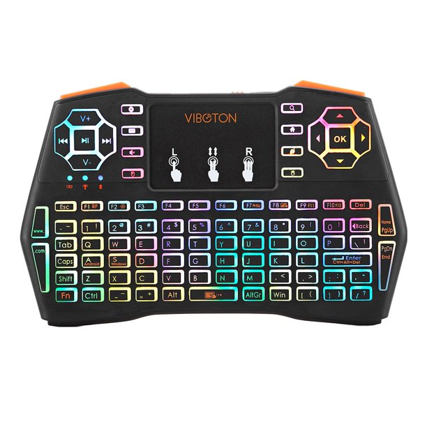 GENERICO Mini Teclado Inalámbrico Con Iluminación RGB Mouse Touchpad